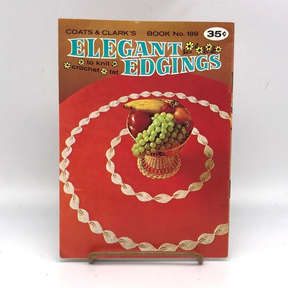 Vintage Coats and Clarks Book 189, Elegant Edgings to Tat Pattern Booklet - Picture 2 of 2